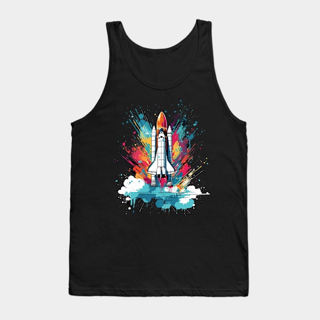 Pop Art Rocket Launch Space Gifts Science Gifts Space Tank Top by KsuAnn